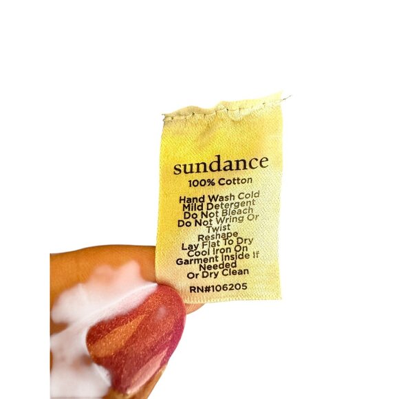 Sundance Women’s Medium Navy Crochet Knit Sweater – 100% Cotton Boho Beach M - Picture 7 of 7